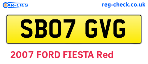 SB07GVG are the vehicle registration plates.