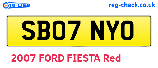 SB07NYO are the vehicle registration plates.