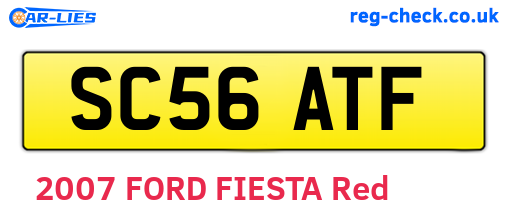 SC56ATF are the vehicle registration plates.