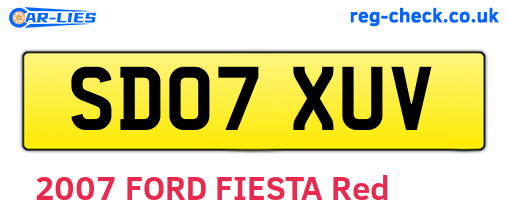 SD07XUV are the vehicle registration plates.