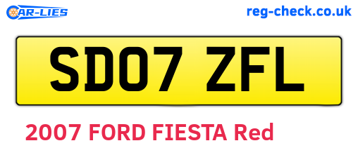 SD07ZFL are the vehicle registration plates.