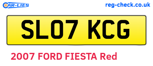 SL07KCG are the vehicle registration plates.
