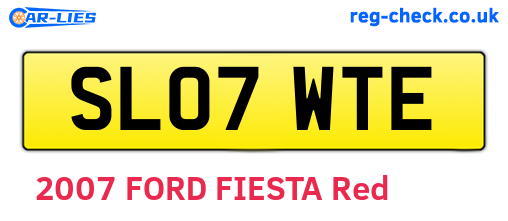 SL07WTE are the vehicle registration plates.