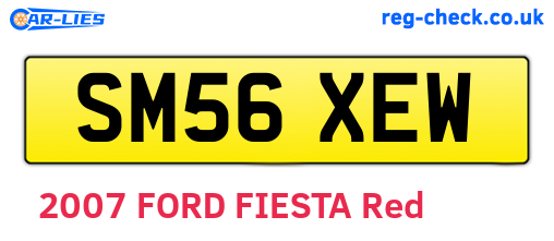SM56XEW are the vehicle registration plates.