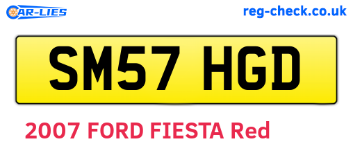 SM57HGD are the vehicle registration plates.