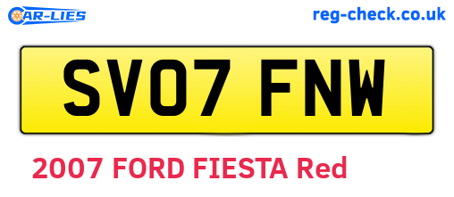 SV07FNW are the vehicle registration plates.