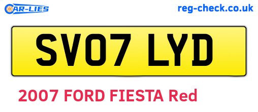 SV07LYD are the vehicle registration plates.