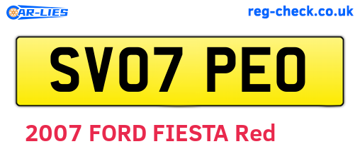 SV07PEO are the vehicle registration plates.