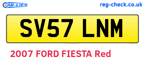 SV57LNM are the vehicle registration plates.