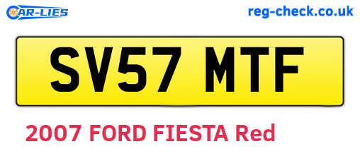SV57MTF are the vehicle registration plates.