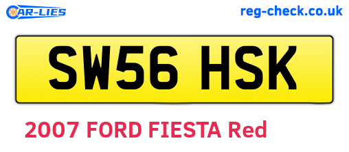 SW56HSK are the vehicle registration plates.