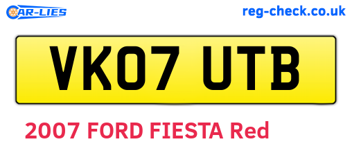 VK07UTB are the vehicle registration plates.
