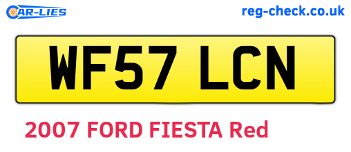 WF57LCN are the vehicle registration plates.