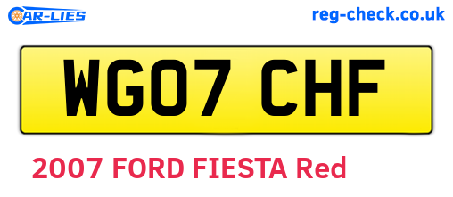 WG07CHF are the vehicle registration plates.