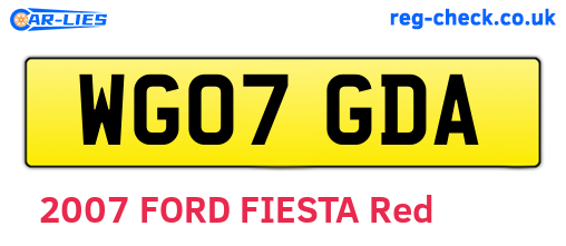 WG07GDA are the vehicle registration plates.