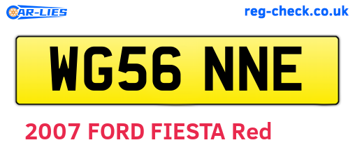 WG56NNE are the vehicle registration plates.