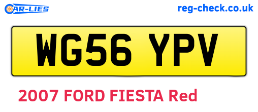WG56YPV are the vehicle registration plates.