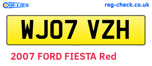 WJ07VZH are the vehicle registration plates.