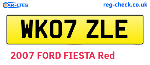 WK07ZLE are the vehicle registration plates.