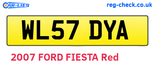 WL57DYA are the vehicle registration plates.