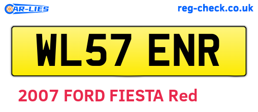 WL57ENR are the vehicle registration plates.