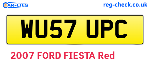 WU57UPC are the vehicle registration plates.