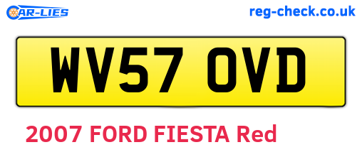 WV57OVD are the vehicle registration plates.