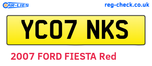 YC07NKS are the vehicle registration plates.