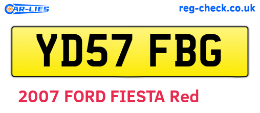 YD57FBG are the vehicle registration plates.