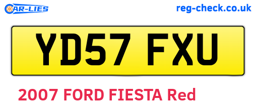 YD57FXU are the vehicle registration plates.