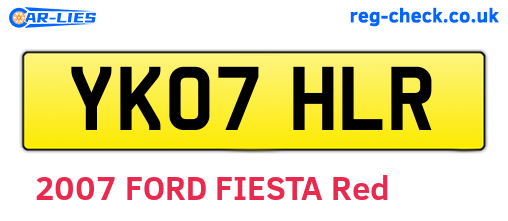 YK07HLR are the vehicle registration plates.