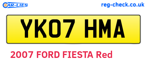 YK07HMA are the vehicle registration plates.