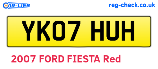YK07HUH are the vehicle registration plates.