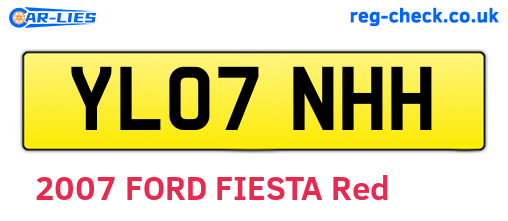 YL07NHH are the vehicle registration plates.