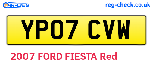 YP07CVW are the vehicle registration plates.