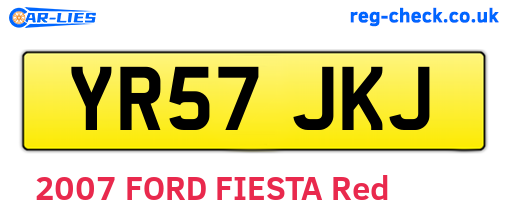 YR57JKJ are the vehicle registration plates.