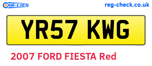 YR57KWG are the vehicle registration plates.