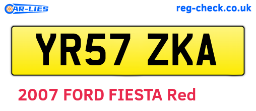 YR57ZKA are the vehicle registration plates.