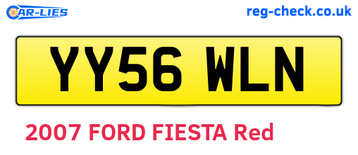 YY56WLN are the vehicle registration plates.