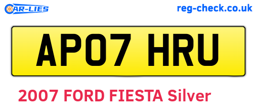 AP07HRU are the vehicle registration plates.