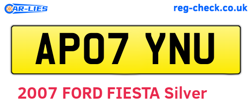 AP07YNU are the vehicle registration plates.