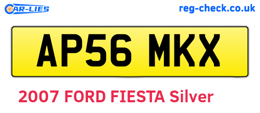 AP56MKX are the vehicle registration plates.