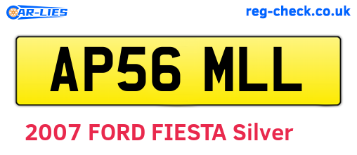 AP56MLL are the vehicle registration plates.