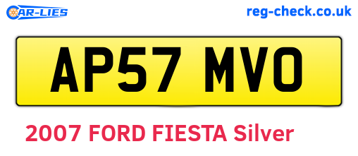 AP57MVO are the vehicle registration plates.