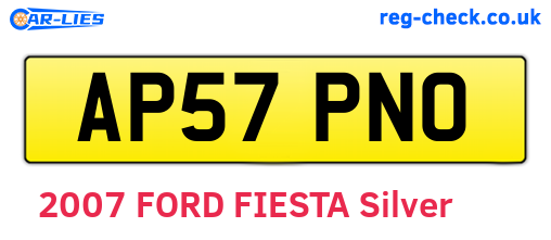 AP57PNO are the vehicle registration plates.