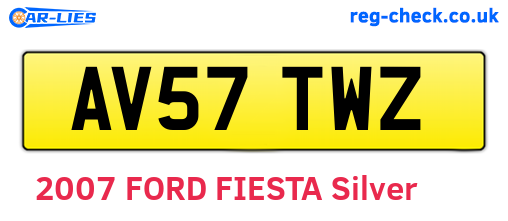 AV57TWZ are the vehicle registration plates.