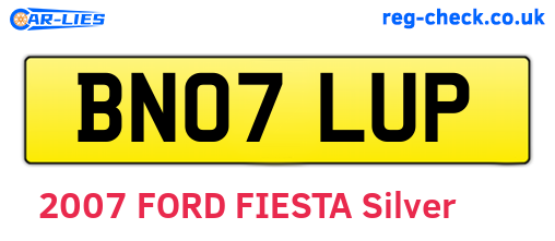 BN07LUP are the vehicle registration plates.