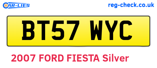 BT57WYC are the vehicle registration plates.
