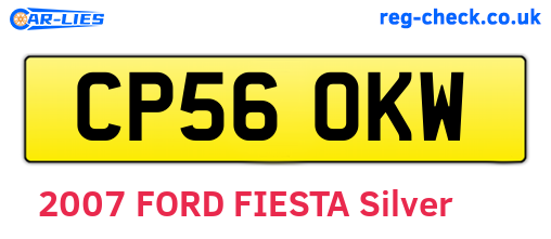 CP56OKW are the vehicle registration plates.
