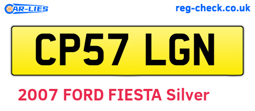 CP57LGN are the vehicle registration plates.